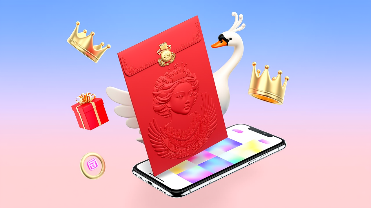 为什么「小乔×白天鹅」红包封面突然刷屏?